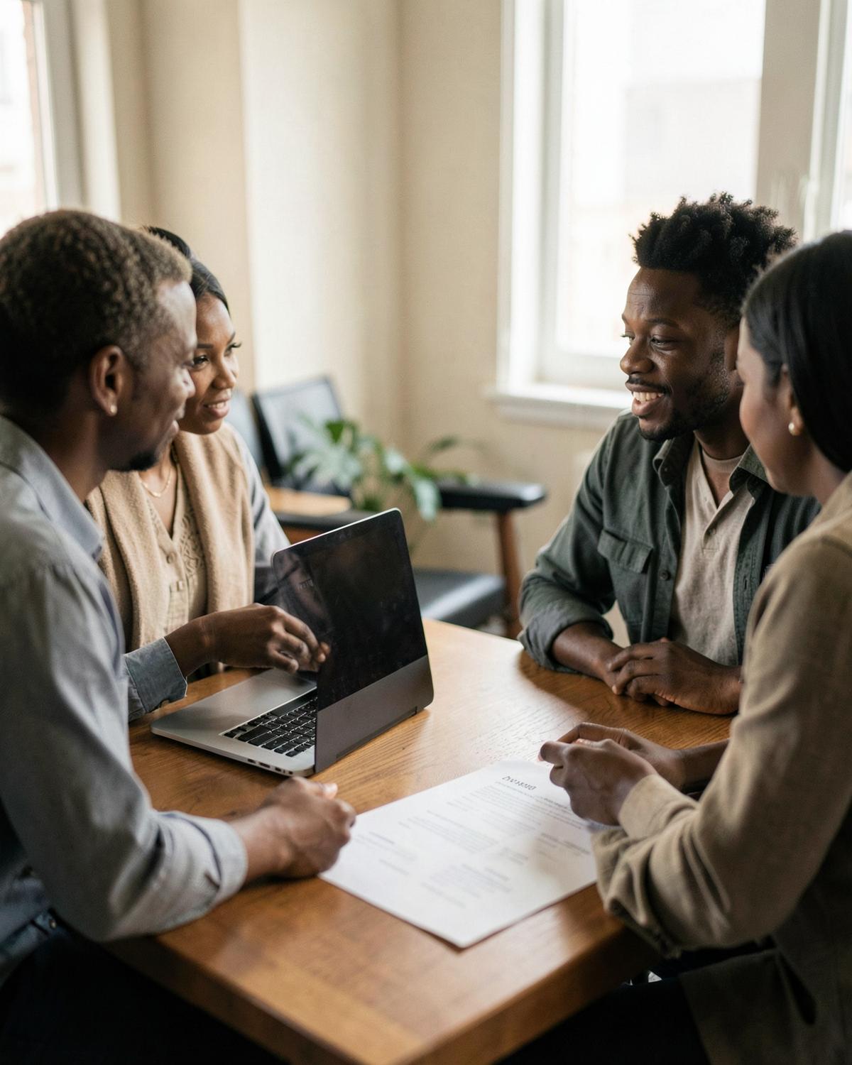 A Testify Academy adviser reviewing a graduate's CV and portfolio