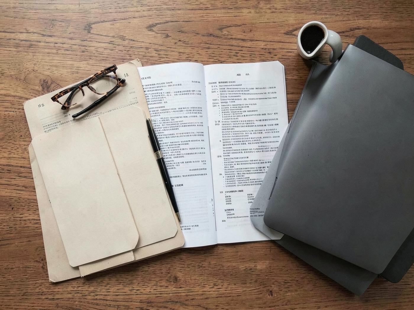 Testify Academy guides, templates and study notes on a desk